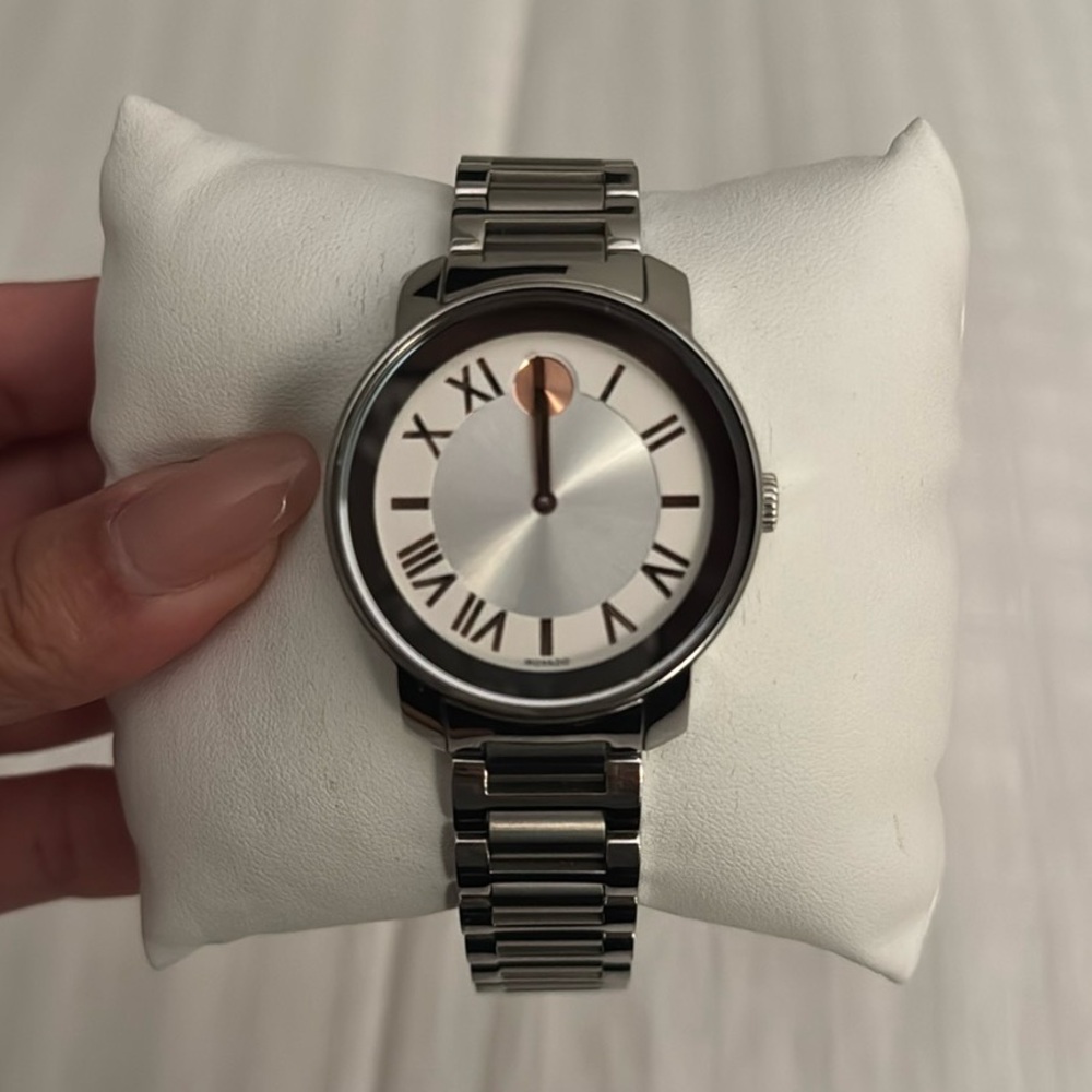 Silver & Rose Gold Movado Bold watch